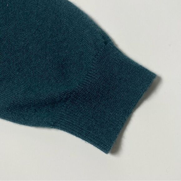 J Hilburn 100% Cashmere Zip Mock Neck Sweater In Green Men's Size Large - Picture 5 of 14